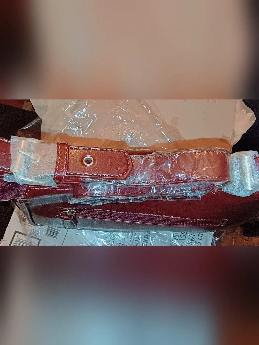 NWT Designer-Inspired Women's Shoulder Bag in Deep Wine🍷In Factory Packing